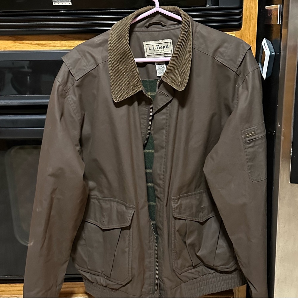 LL Bean Flannel Lined Coat